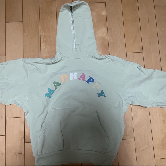 Madhappy Sweaters - Madhappy Hoodie - Pastel Green with Multicolor Logo